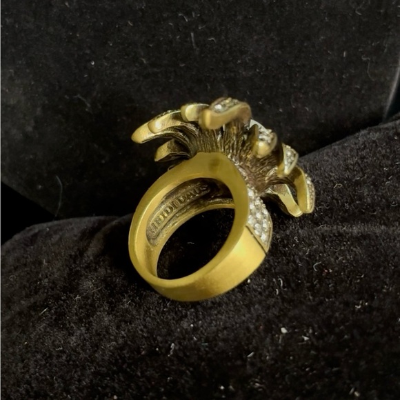 Heidi Daus Gold and Pearl Sunburst Ring sz4.5 - Picture 5 of 5